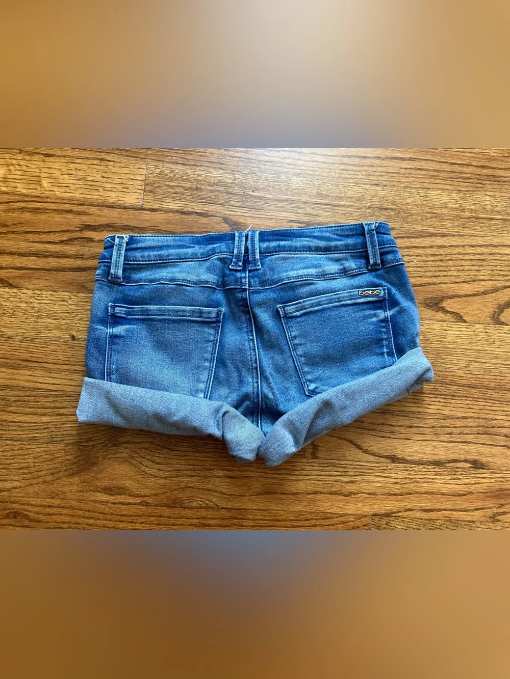 Bebe blue denim shorts size 27
